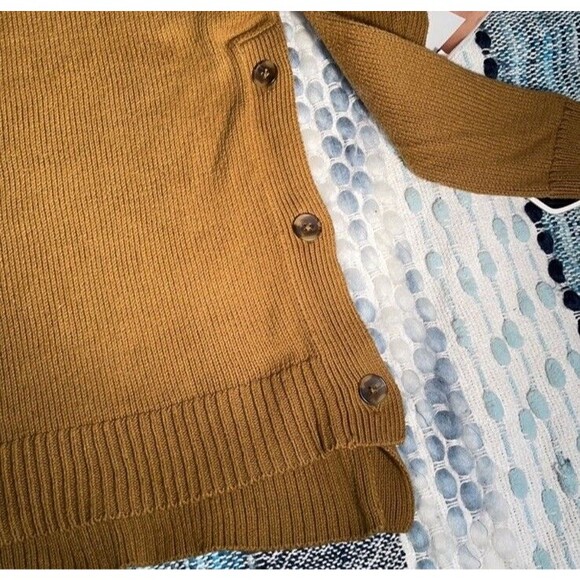Madewell Button Embellished Cotton-Blend Sweater- xxs - Picture 2 of 5